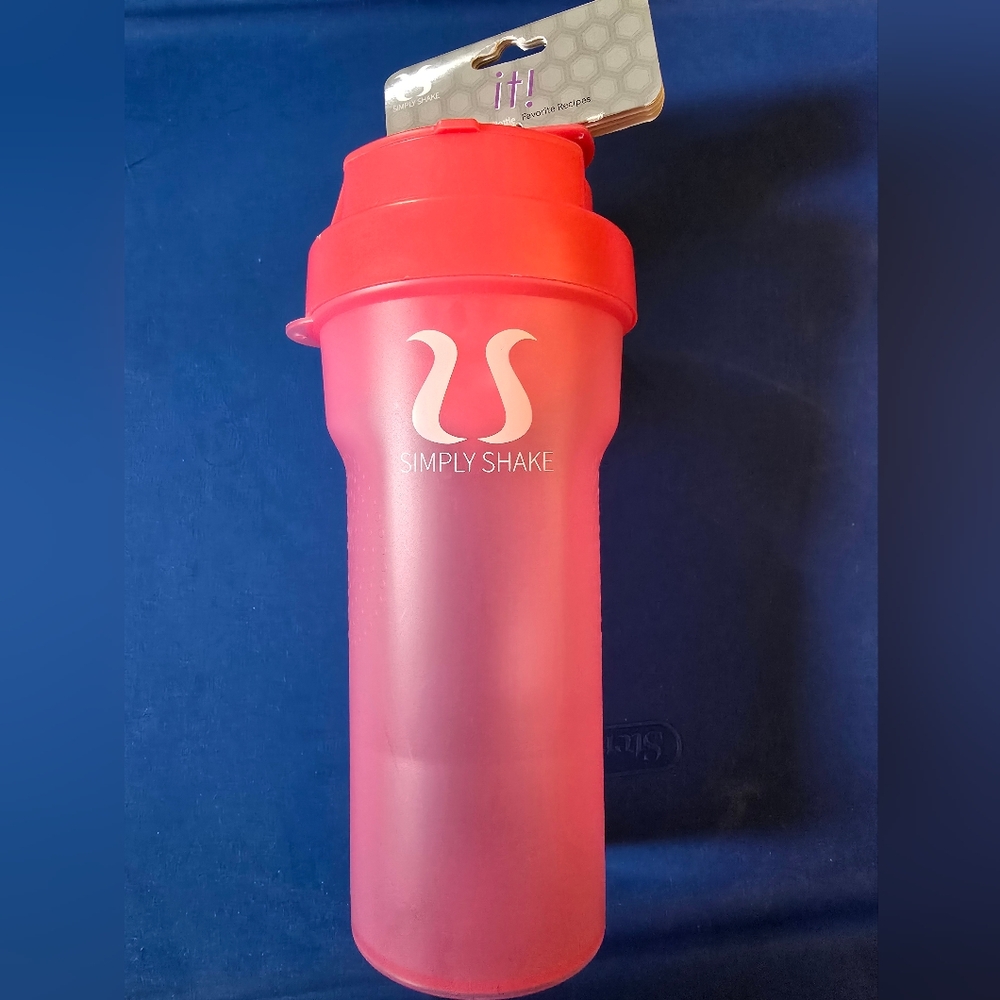 Simply Shake Pink Shaker Bottle, 18oz